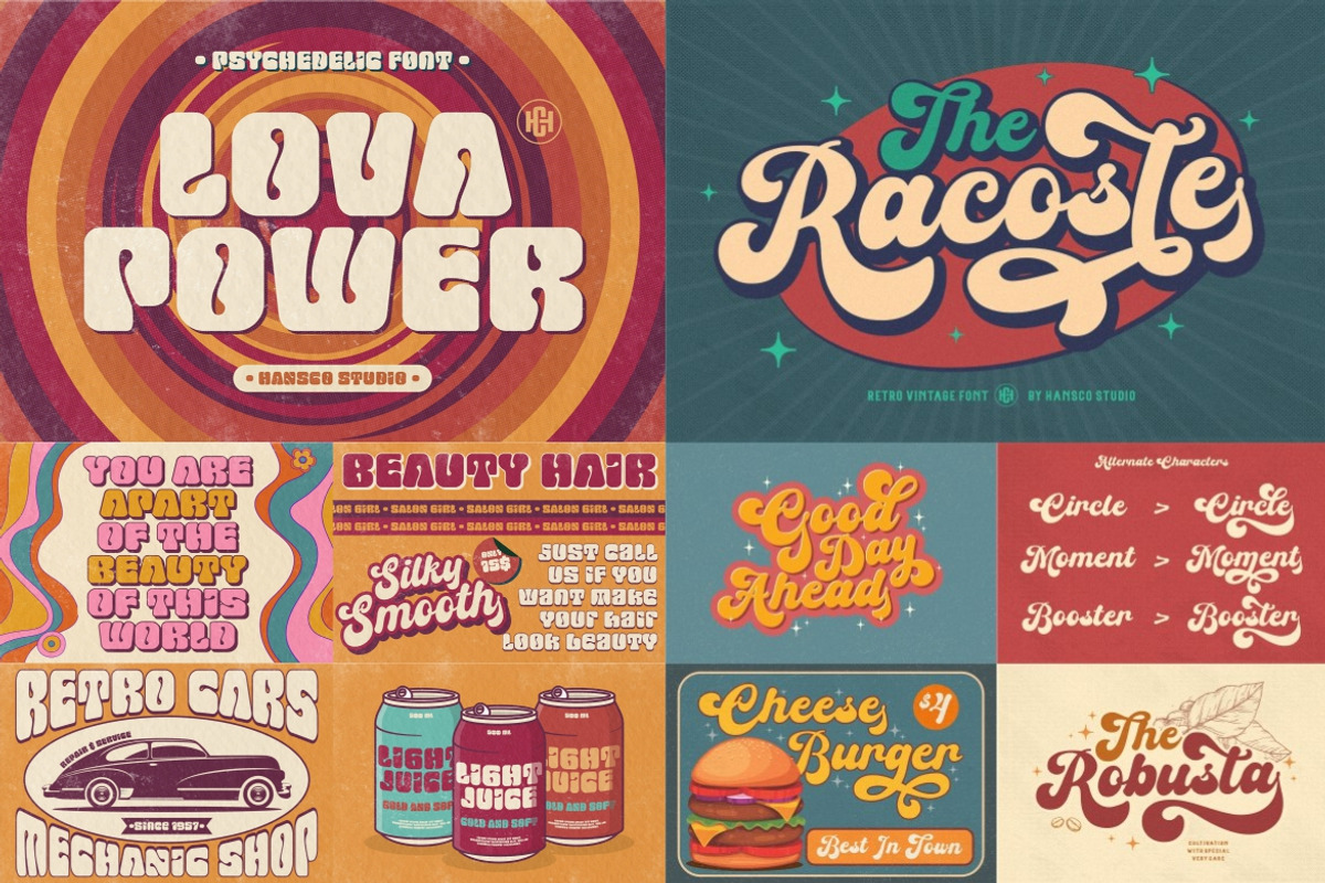 Retro Vintage Font Bundle - SALE!, a Handwritten Font by HansCo Studio (Photo 8 of 14)
