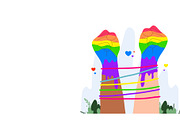 LGBT background vector, a Seasonal Illustration by foxndeer (Thumbnail 4 of 4)