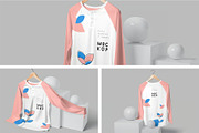 Buttoned Full Sleeve T-Shirt Mockups, a Shirt Mockup by megostudi0 (Thumbnail 1 of 5)