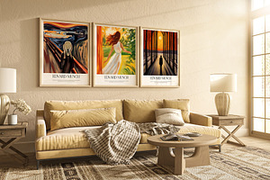 Art Print Poster Edvard Munch Style