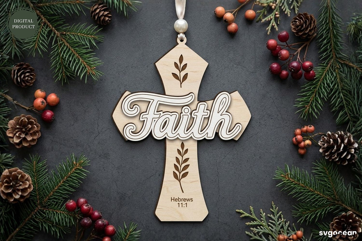 Christian Cross Ornament SVG Bundle, a Decorative Illustration by svgocean (Photo 10 of 11)