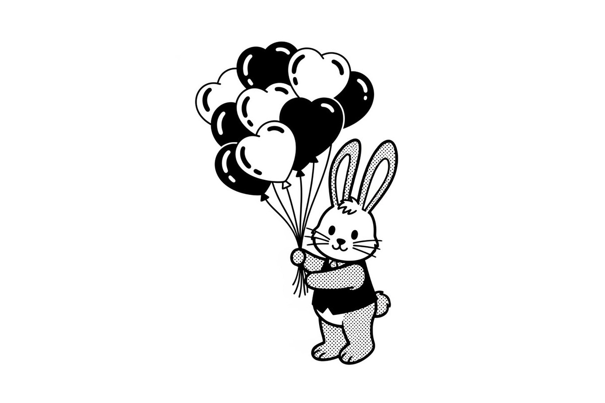 Cute Bunny Love Silhouette Icons, an Illustration by Creativeshirt (Photo 28 of 51)