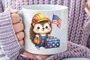 Watercolor Labor Day Animals Clipart, an Illustration by CraftArtStudio (Thumbnail 5 of 6)