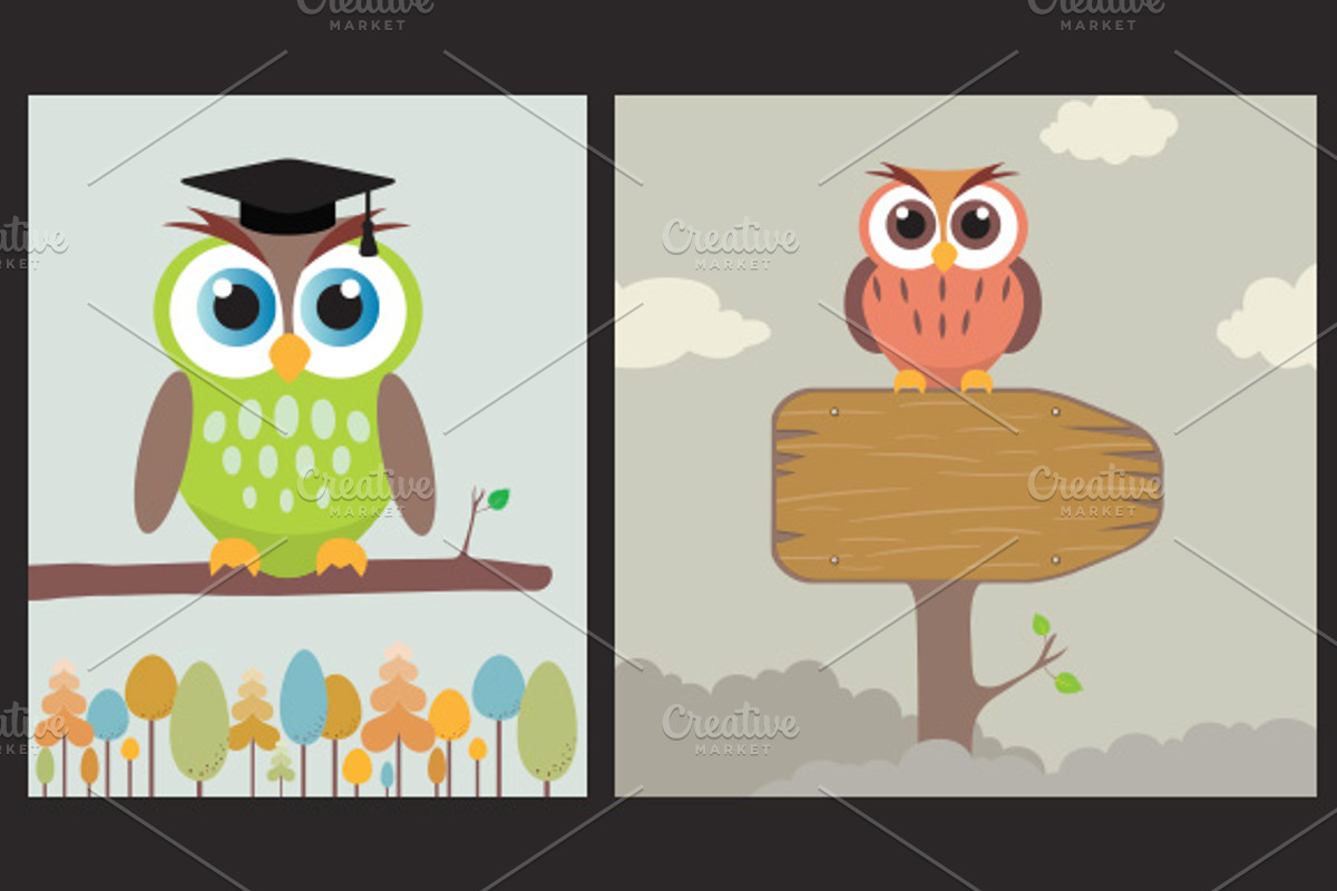 Owl Illustrations, an Education Illustration by Seyyahil (Photo 5 of 5)