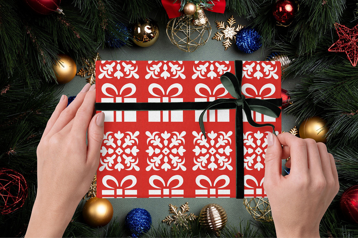 Scandinavian Folk Art Christmas, a Pattern Graphic by Pattern Whimsy (Photo 6 of 10)