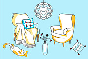Hygge Procreate stamp brushes, a Brush Add-On by ViktoriArt (Thumbnail 5 of 10)