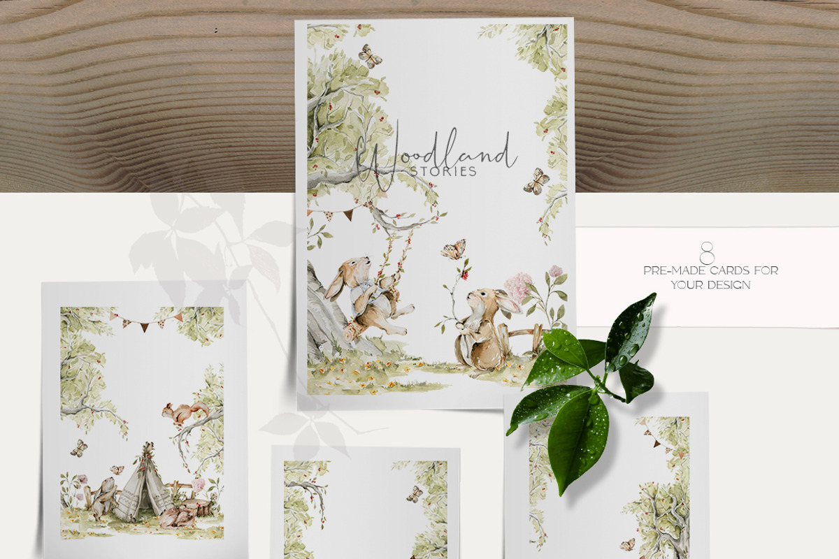Woodland baby animals Field flowers, an Animal Illustration by 60secondsArt (Photo 7 of 16)