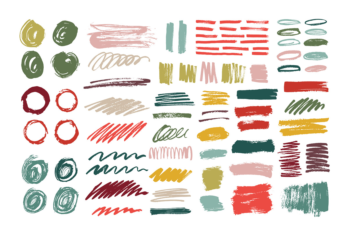 Brush stroke set, an Object Graphic by Good Studio (Photo 2 of 7)