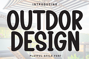 Outdor Design | Script Font, a Script Font by Scratchones (Thumbnail 1 of 8)