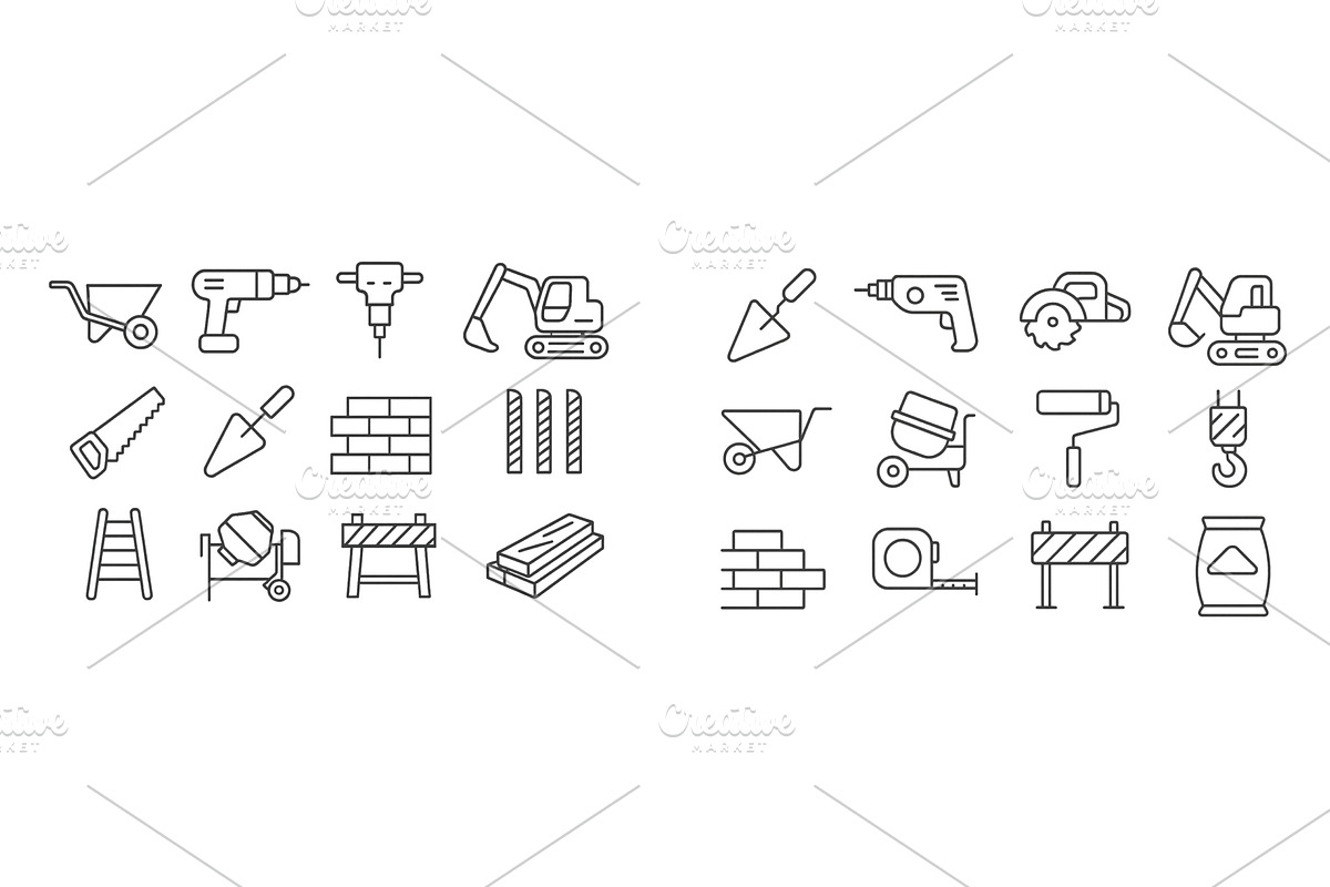 Construction tools and equipment, an Illustration by ZinetroN