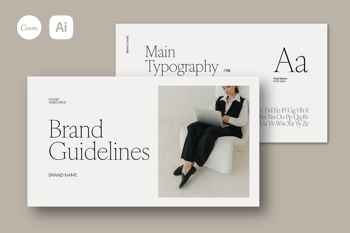 Brand Guidelines Template, a Branding & Logo Template by Mila Estudio (Photo 1 of 5)