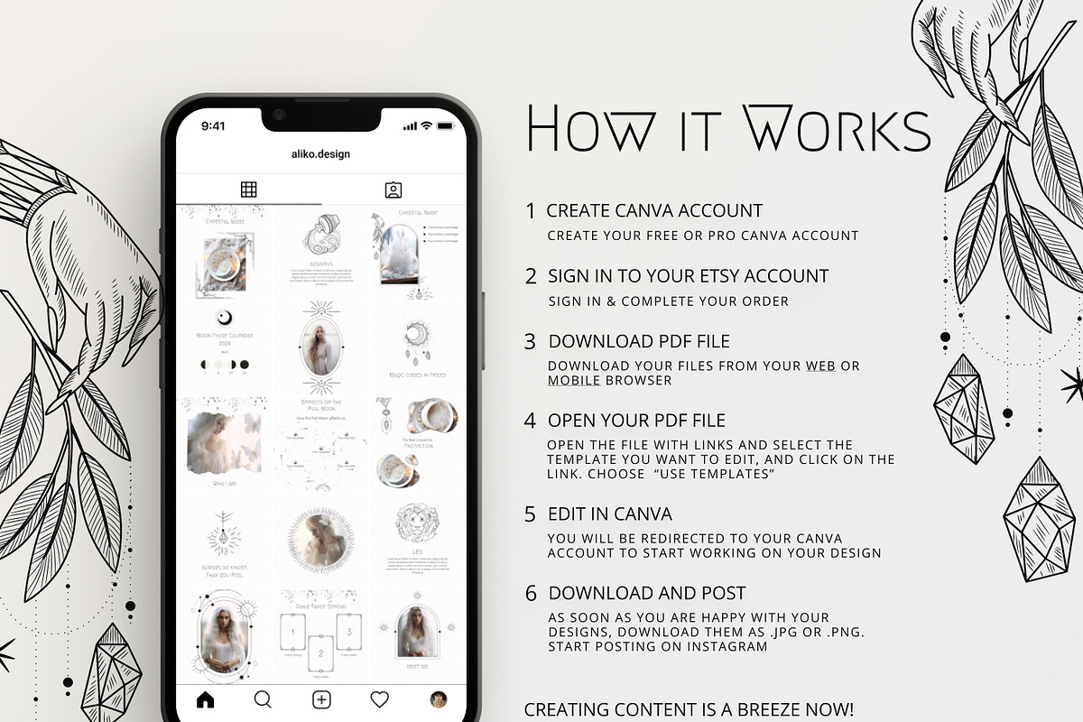 White Spiritual Instagram Posts, a Social Media Template by Under My Cozy Roof (Photo 8 of 10)