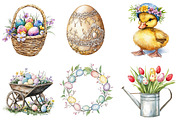 Watercolor Easter Vibes Clipart PNG, an Illustration by SinaCreation (Thumbnail 5 of 5)