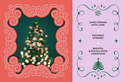 Vector Christmas Flourish Frames, an Object Graphic by venimo (Thumbnail 2 of 13)