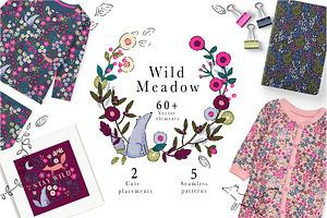 Floral Ditsy Wild Meadow Clipart