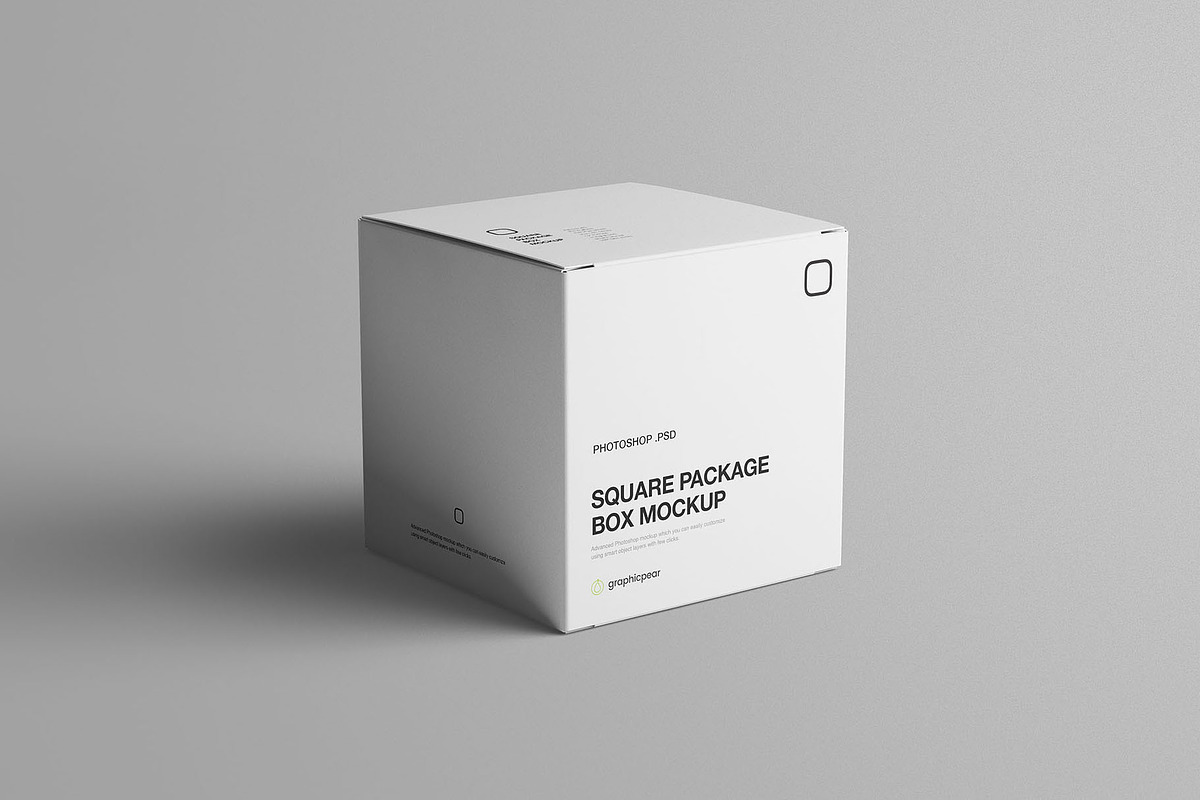 Square Package Box Mockup, a Packaging Mockup by Graphic Pear (Photo 5 of 7)