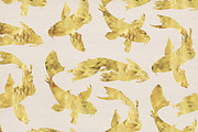 Winter's Pond Watercolor & Gold, a Pattern Graphic by Blixa 6 Studios (Thumbnail 5 of 6)