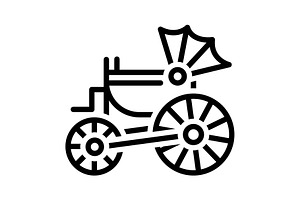 Century chariot black icon, an Outline Icon by Creative priyanka