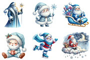 Blue Santa Claus Clipart, an Illustration by DreamArtGraphic (Thumbnail 4 of 5)