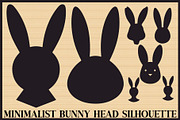 Minimal Bunny Head Set, an Illustration by Gfx_Store (Thumbnail 1 of 7)