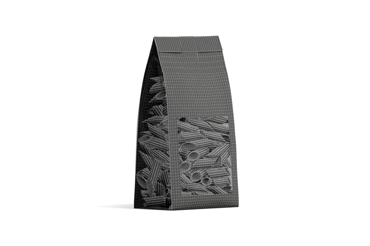 Black Penne Pasta Pack 3D Model, an Object 3D Model by rebrandy (Photo 7 of 9)