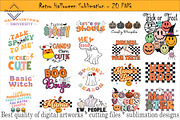 Retro Halloween Sublimation - 20 PNG, a Decorative Illustration by DiamondShop (Thumbnail 1 of 11)