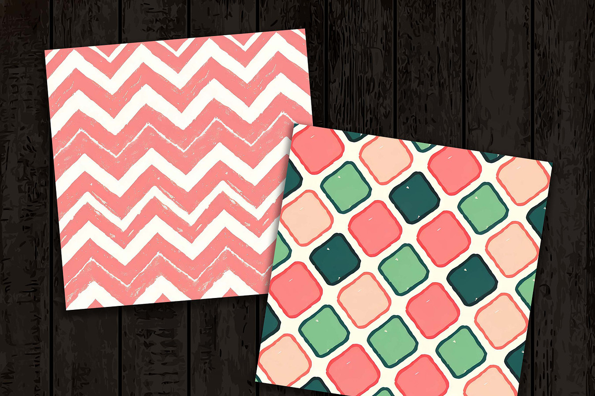 Pink and Green Digital Paper, a Pattern Graphic by Design Scotch (Photo 7 of 8)