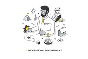Isometric Lined Illustrations Set, an Education Illustration by Rassko (Thumbnail 4 of 13)