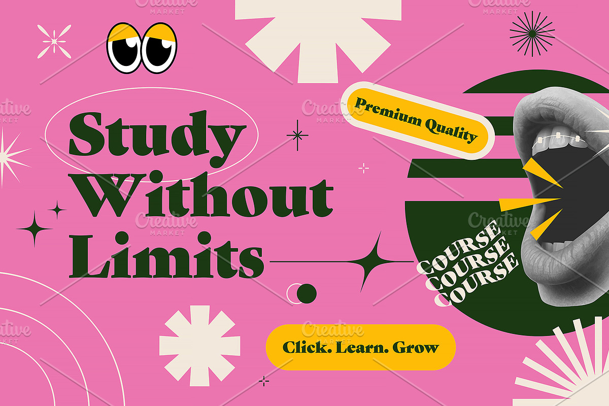 Learn Collage Poster Design, an Object Graphic by Creative Graphics
