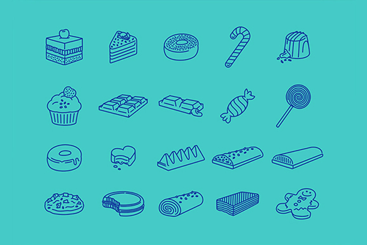 Sweets Icons, an Outline Icon by Babic Goran (Photo 2 of 4)