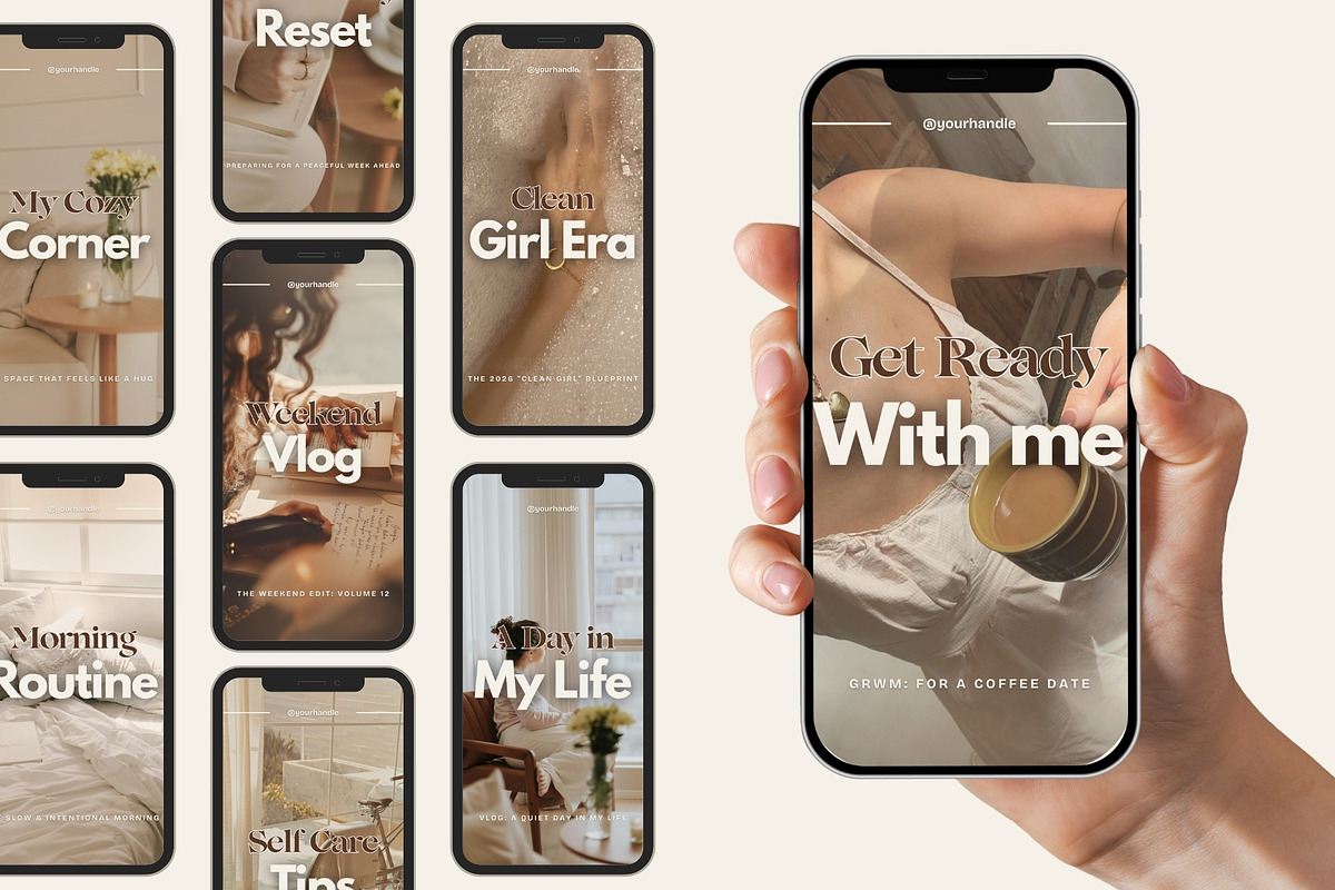 Lifestyle Instagram Reel Covers, a Social Media Template by Anna Design Studio (Photo 4 of 9)