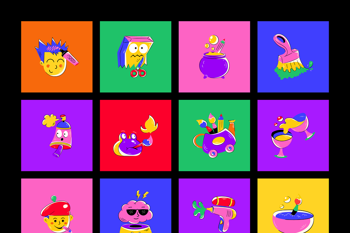 Animated Funny Stickers, a Duotone Icon by Vectors Market (Photo 5 of 8)