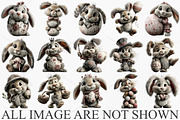 Whimsical Easter Bunny Clipart PNG, a Seasonal Illustration by Canvas Craft (Thumbnail 3 of 7)