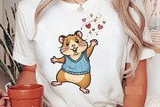 Hamster Hearts Valentine Clipart, an Illustration by Designking (Thumbnail 4 of 6)