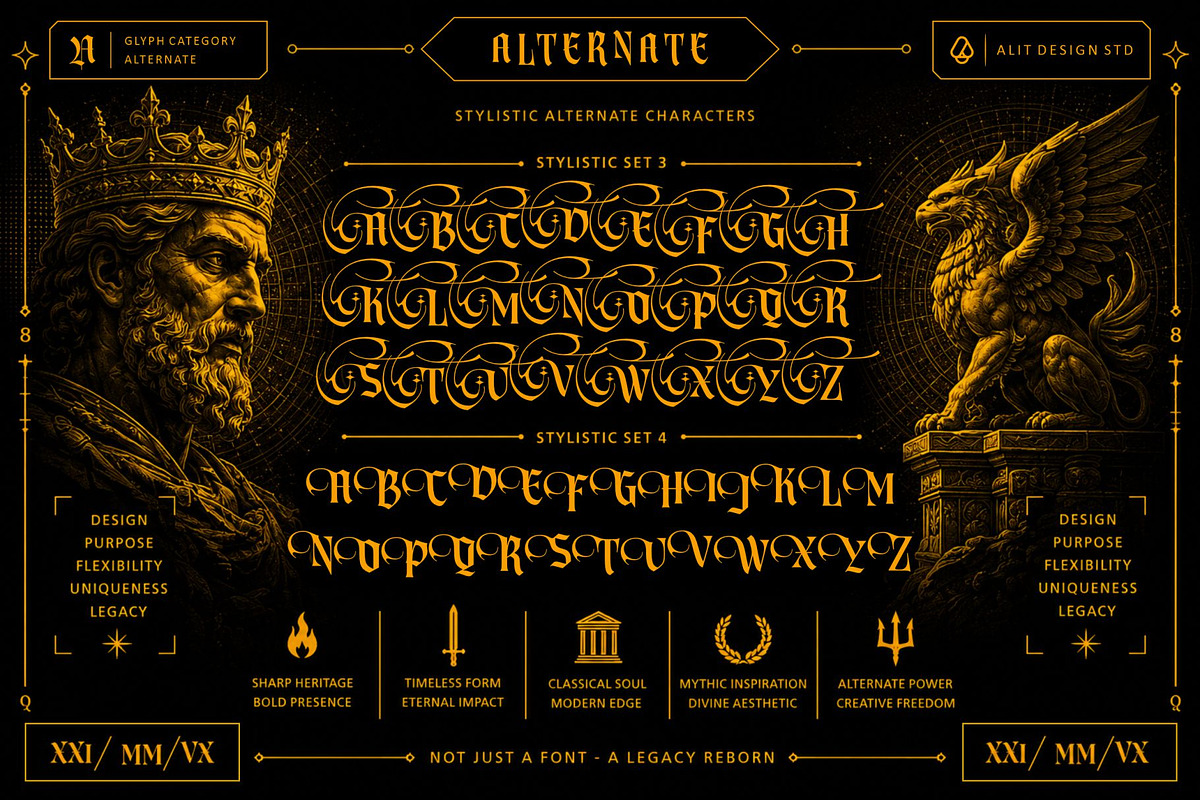 Vonire Bound Typeface, a Blackletter Font by alit design (Photo 10 of 20)