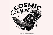Retro Cosmic Cowgirl PNG, Western, an Illustration by SharpMarketplace (Thumbnail 1 of 9)