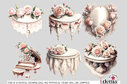 Vintage Romantic Clipart Bundle, a Decorative Illustration by EdeniaArtStudio (Thumbnail 5 of 13)