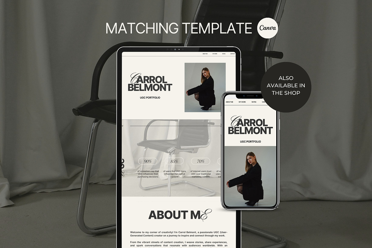 UGC Link in bio instagram canva, a Social Media Template by Studio Suvelle (Photo 6 of 7)