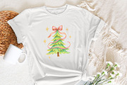 Watercolor Christmas Tree With Pink, an Illustration by SharpMarketplace (Thumbnail 7 of 9)