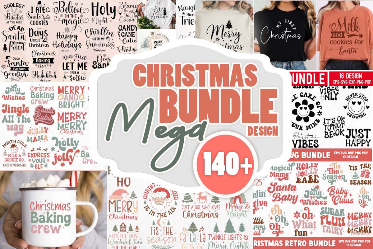 Christmas Mega Bundle Christmas SVG, an Object Graphic by FiveStarCrafting (Photo 1 of 8)