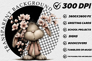 Whimsical Easter Bunny Clipart, an Illustration by DreamCafeArt (Thumbnail 2 of 6)