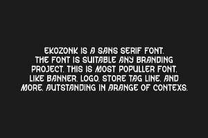 Ekozonk - Minimal & Modern Font