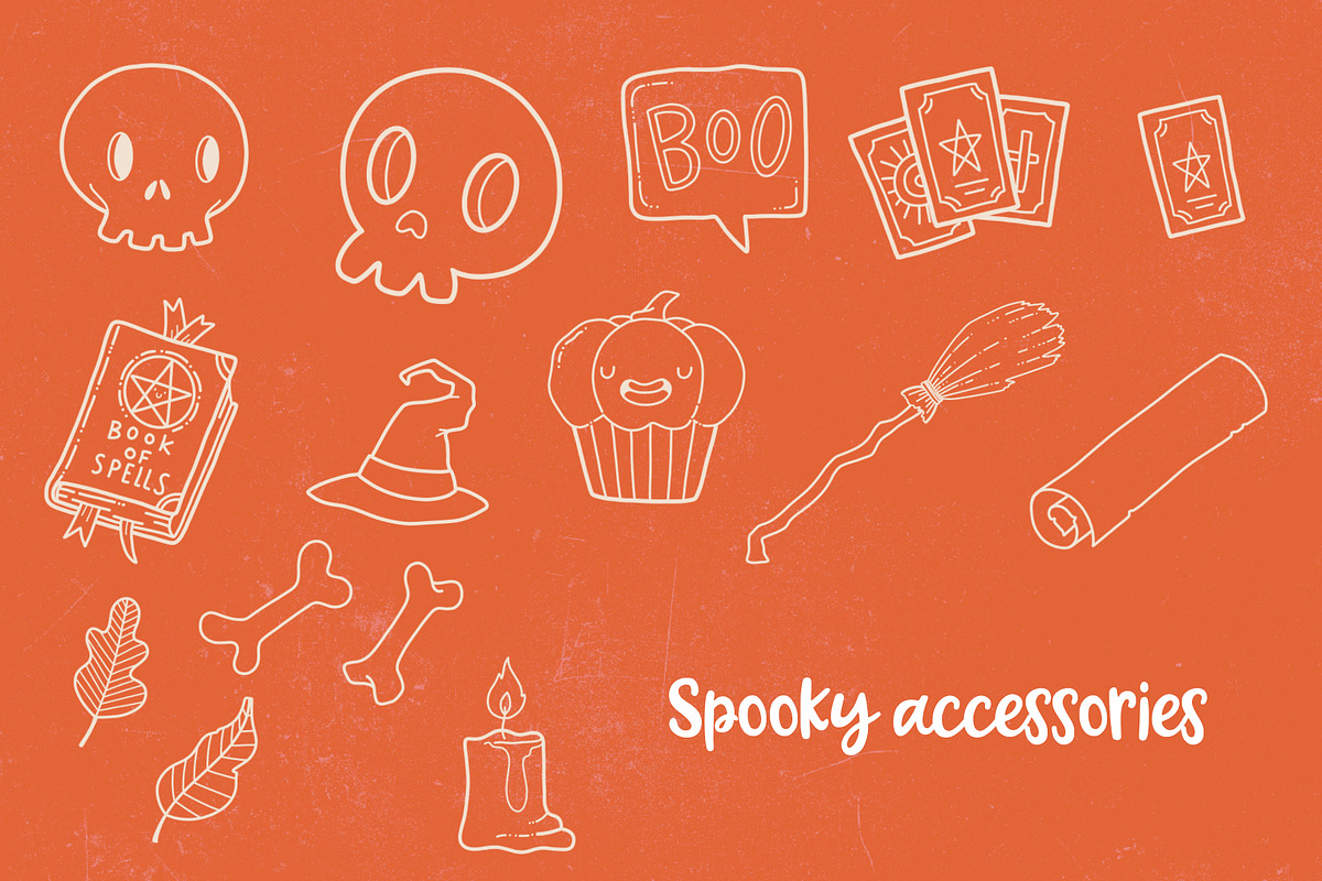 Procreate Halloween Stamp Set, a Brush Add-On by PrettyLittlePigs (Photo 6 of 8)