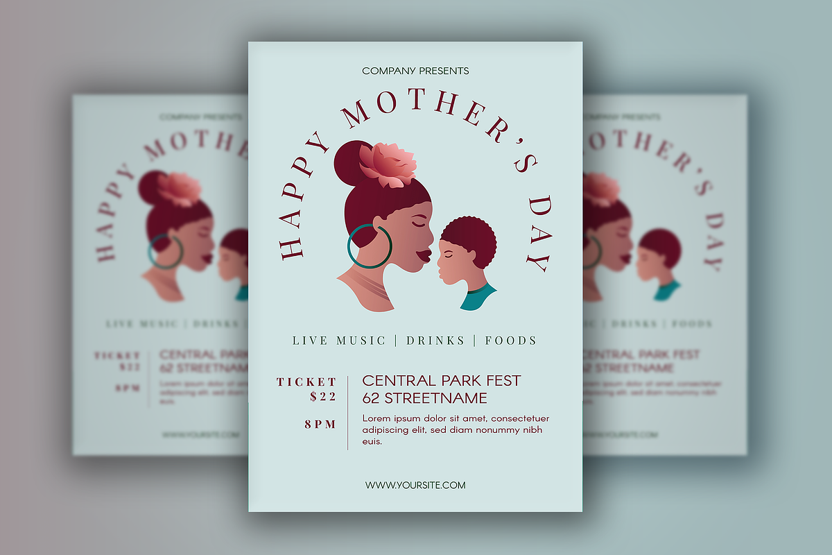 Happy Mothers Day Poster, a Poster Template by barsrsind