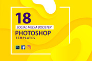 FLUID STYLE Social Media Booster Set, a Social Media Template by CONECT Market (Thumbnail 1 of 3)