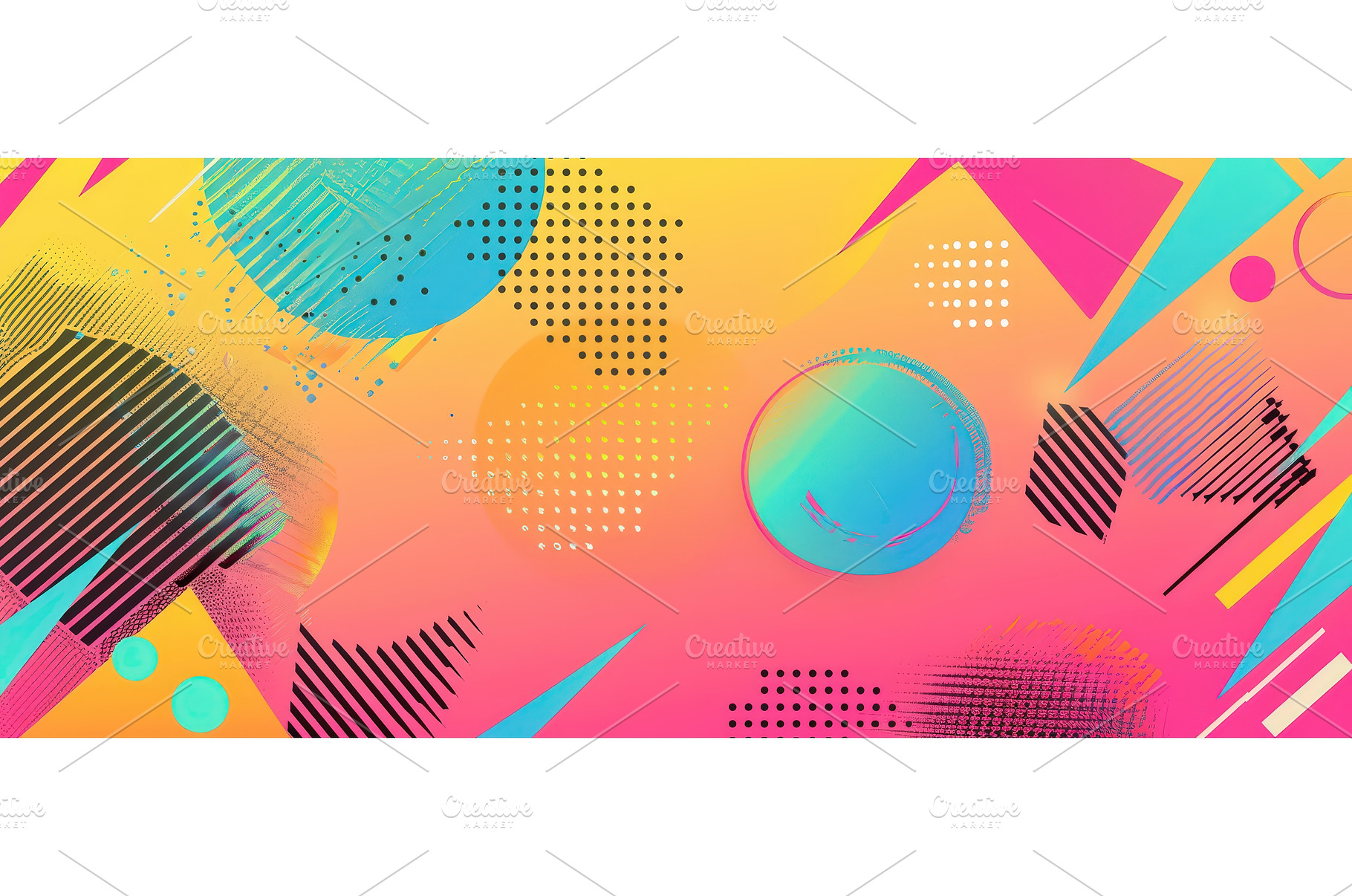 Colorful retro geometric abstract, an Abstract Photo by piter.goskov