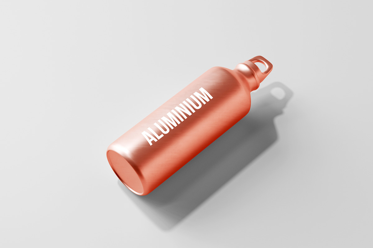 Aluminum Water Bottle Mockup Bundle, a Packaging Mockup by pmvch (Photo 11 of 51)
