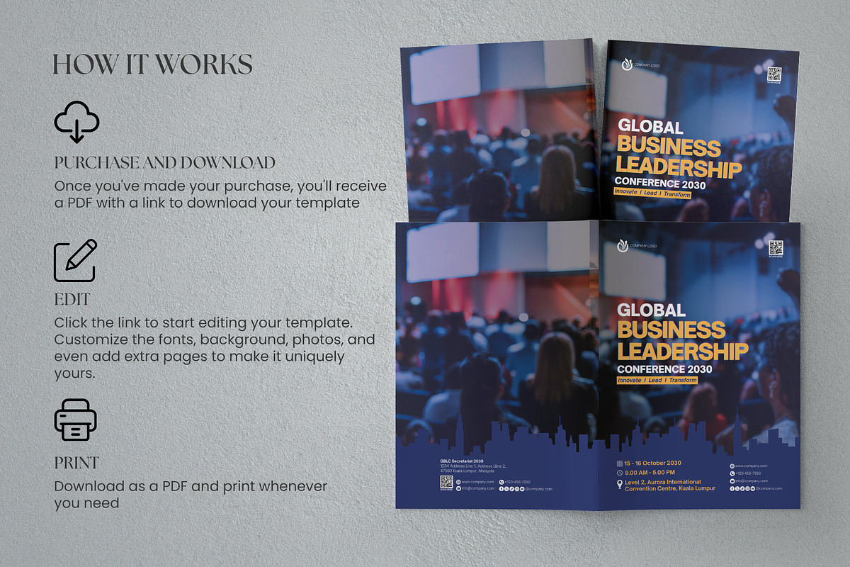 Professional Conference Program Book, a Brochure Template by Oshin Design (Photo 8 of 8)
