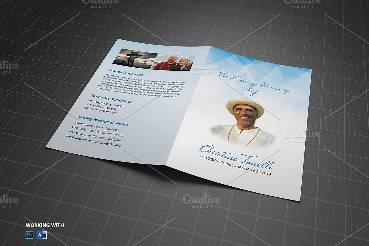 Funeral Program Template, a Brochure Template by Madhabi Studio (Photo 3 of 5)