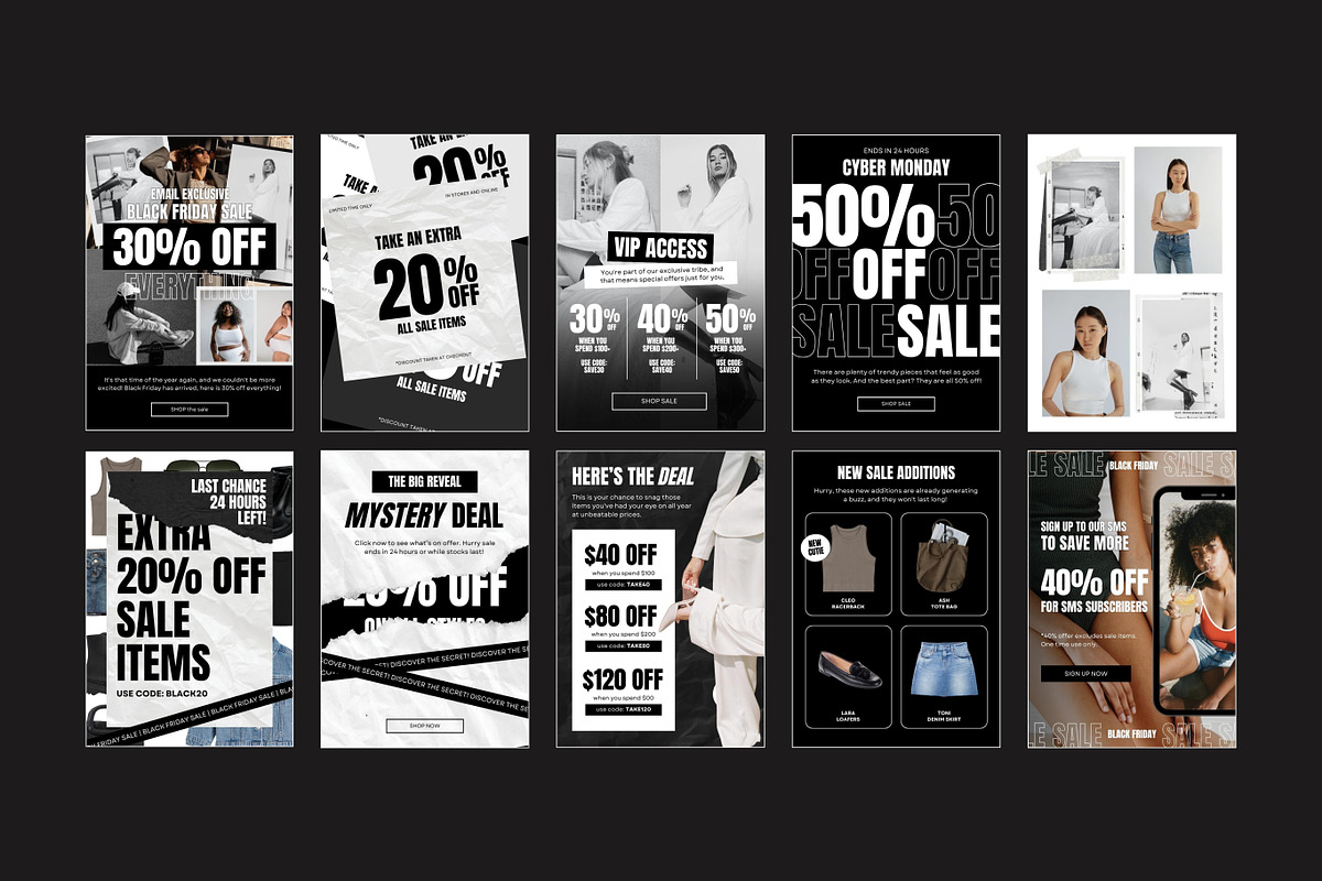 Black Friday Sales | Email Templates, an Email Template by Studio Mayde (Photo 4 of 7)